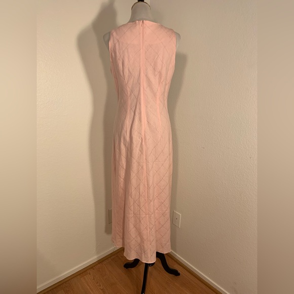 NWT Nikki Valenti Pink Linen Lined Dress - Size 12 - Picture 4 of 6